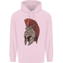 Roman Helmet Bodybuilding Gym Spartan Childrens Kids Hoodie Light Pink