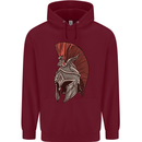 Roman Helmet Bodybuilding Gym Spartan Childrens Kids Hoodie Maroon