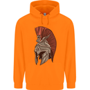 Roman Helmet Bodybuilding Gym Spartan Childrens Kids Hoodie Orange