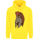 Roman Helmet Bodybuilding Gym Spartan Childrens Kids Hoodie Yellow