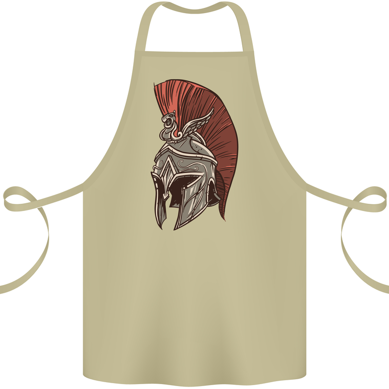 Roman Helmet Bodybuilding Gym Spartan Cotton Apron 100% Organic Khaki