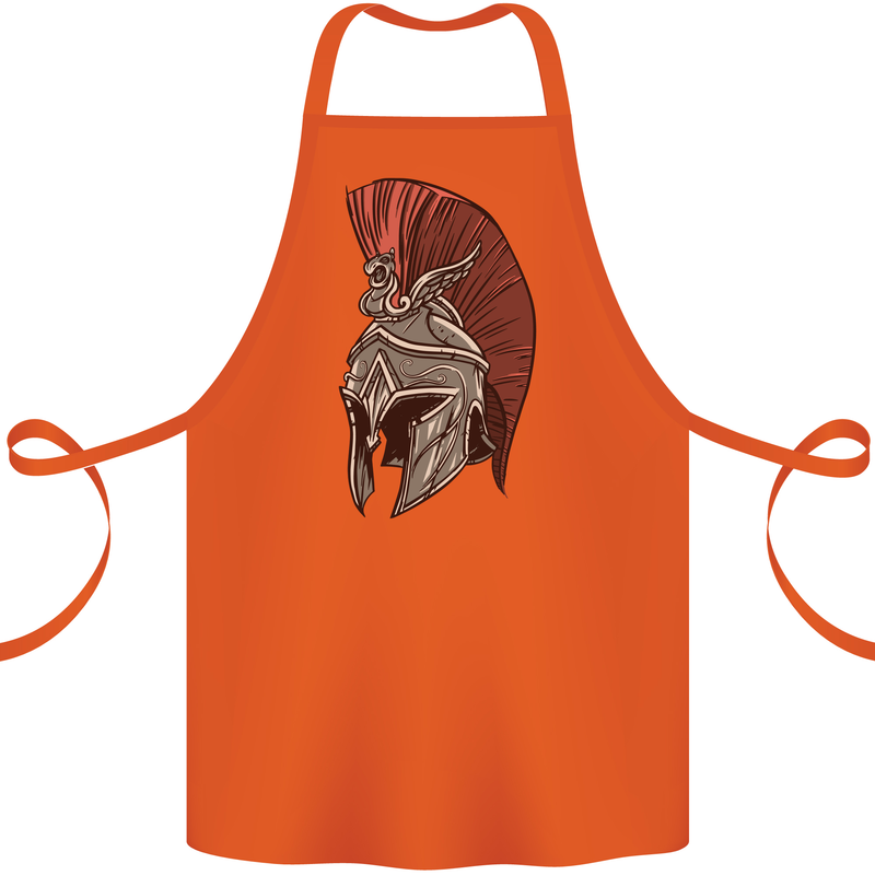 Roman Helmet Bodybuilding Gym Spartan Cotton Apron 100% Organic Orange