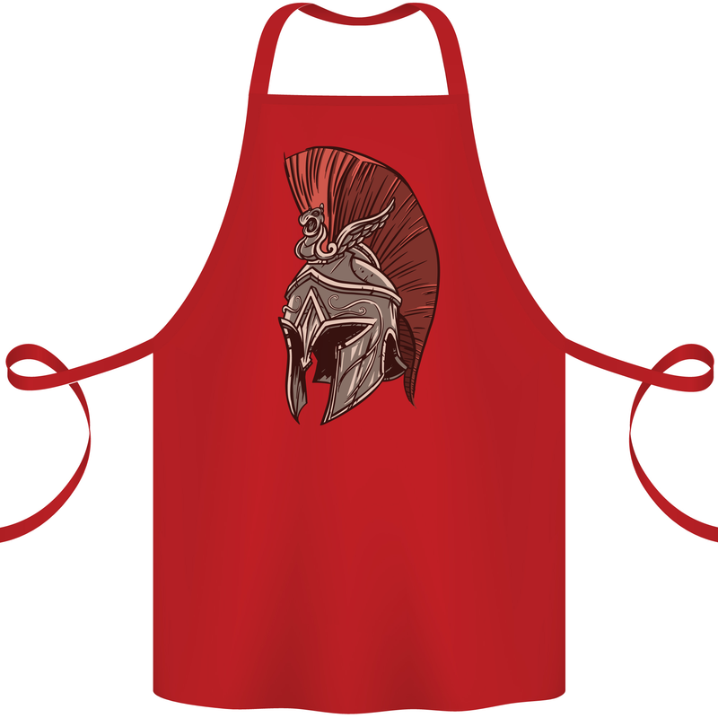 Roman Helmet Bodybuilding Gym Spartan Cotton Apron 100% Organic Red