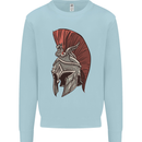 Roman Helmet Bodybuilding Gym Spartan Kids Sweatshirt Jumper Light Blue