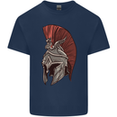 Roman Helmet Bodybuilding Gym Spartan Kids T-Shirt Childrens Navy Blue