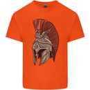 Roman Helmet Bodybuilding Gym Spartan Kids T-Shirt Childrens Orange