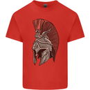 Roman Helmet Bodybuilding Gym Spartan Kids T-Shirt Childrens Red