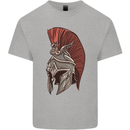 Roman Helmet Bodybuilding Gym Spartan Kids T-Shirt Childrens Sports Grey