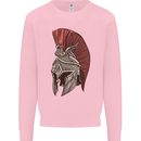 Roman Helmet Bodybuilding Gym Spartan Mens Sweatshirt Jumper Light Pink