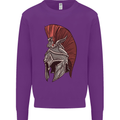 Roman Helmet Bodybuilding Gym Spartan Mens Sweatshirt Jumper Purple