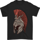 Roman Helmet Bodybuilding Gym Spartan Mens T-Shirt 100% Cotton Black
