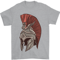 Roman Helmet Bodybuilding Gym Spartan Mens T-Shirt 100% Cotton Sports Grey