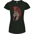 Roman Helmet Bodybuilding Gym Spartan Womens Petite Cut T-Shirt Black