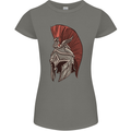 Roman Helmet Bodybuilding Gym Spartan Womens Petite Cut T-Shirt Charcoal
