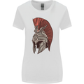 Roman Helmet Bodybuilding Gym Spartan Womens Wider Cut T-Shirt White