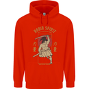 Ronin Spirit Samurai Japan Japanese Childrens Kids Hoodie Bright Red