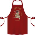 Ronin Spirit Samurai Japan Japanese Cotton Apron 100% Organic Maroon