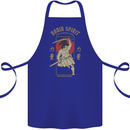 Ronin Spirit Samurai Japan Japanese Cotton Apron 100% Organic Royal Blue