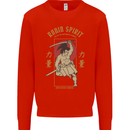 Ronin Spirit Samurai Japan Japanese Kids Sweatshirt Jumper Bright Red