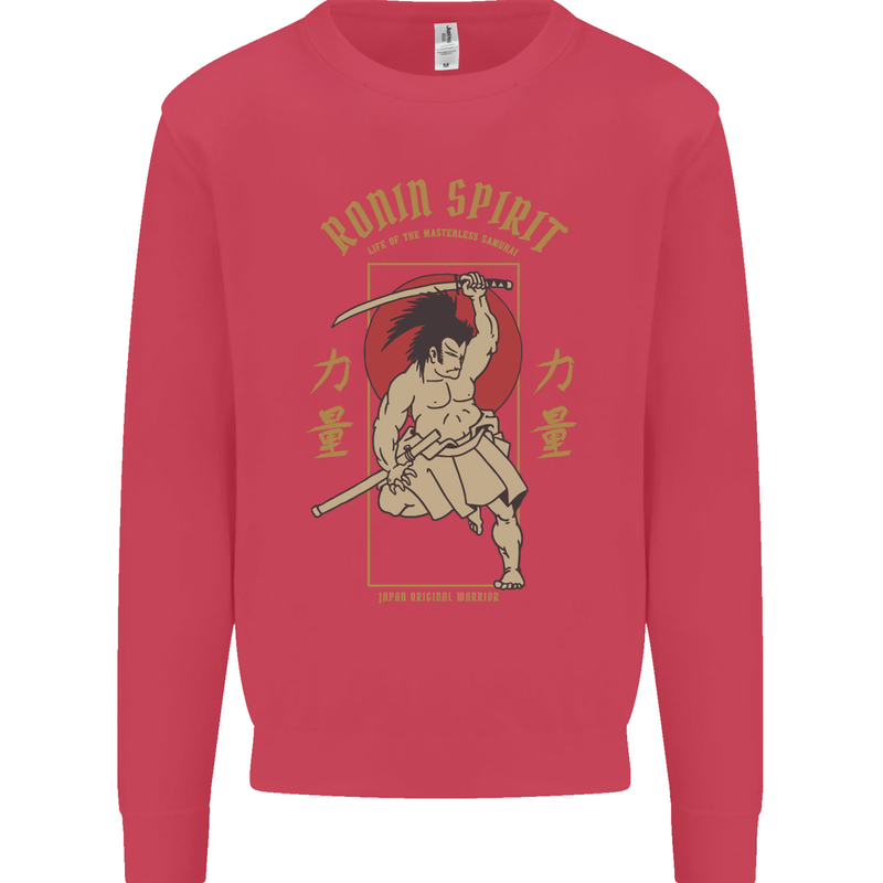 Ronin Spirit Samurai Japan Japanese Kids Sweatshirt Jumper Heliconia