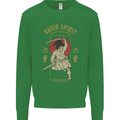 Ronin Spirit Samurai Japan Japanese Kids Sweatshirt Jumper Irish Green