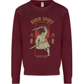 Ronin Spirit Samurai Japan Japanese Kids Sweatshirt Jumper Maroon