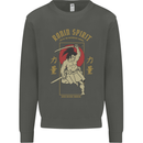 Ronin Spirit Samurai Japan Japanese Kids Sweatshirt Jumper Storm Grey