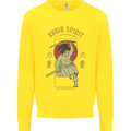 Ronin Spirit Samurai Japan Japanese Kids Sweatshirt Jumper Yellow
