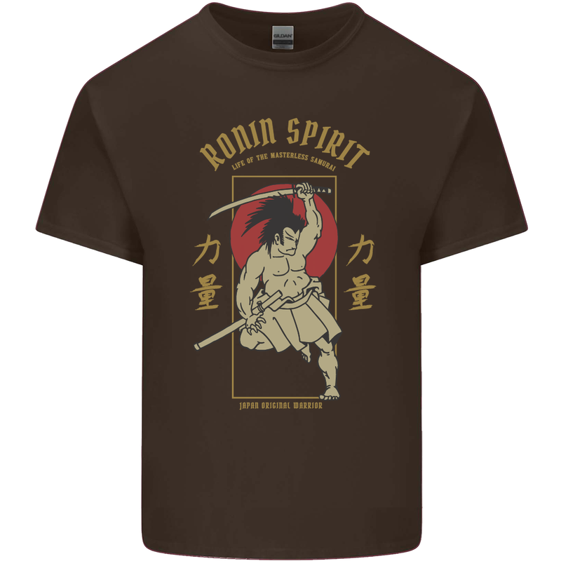 Ronin Spirit Samurai Japan Japanese Kids T-Shirt Childrens Chocolate