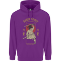 Ronin Spirit Samurai Japan Japanese Mens 80% Cotton Hoodie Purple