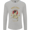 Ronin Spirit Samurai Japan Japanese Mens Long Sleeve T-Shirt Sports Grey