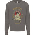 Ronin Spirit Samurai Japan Japanese Mens Sweatshirt Jumper Charcoal