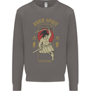 Ronin Spirit Samurai Japan Japanese Mens Sweatshirt Jumper Charcoal