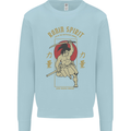 Ronin Spirit Samurai Japan Japanese Mens Sweatshirt Jumper Light Blue