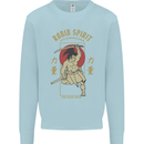 Ronin Spirit Samurai Japan Japanese Mens Sweatshirt Jumper Light Blue