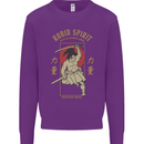 Ronin Spirit Samurai Japan Japanese Mens Sweatshirt Jumper Purple