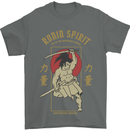 Ronin Spirit Samurai Japan Japanese Mens T-Shirt Cotton Gildan Charcoal