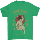 Ronin Spirit Samurai Japan Japanese Mens T-Shirt Cotton Gildan Irish Green