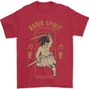 Ronin Spirit Samurai Japan Japanese Mens T-Shirt Cotton Gildan Red