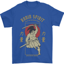 Ronin Spirit Samurai Japan Japanese Mens T-Shirt Cotton Gildan Royal Blue