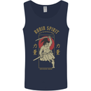 Ronin Spirit Samurai Japan Japanese Mens Vest Tank Top Navy Blue