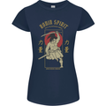 Ronin Spirit Samurai Japan Japanese Womens Petite Cut T-Shirt Navy Blue