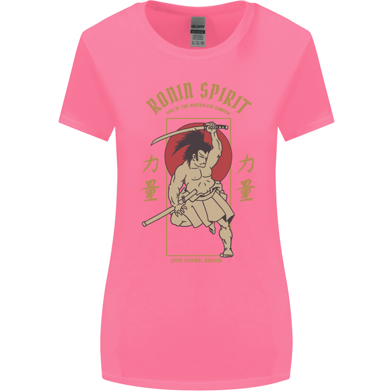 Ronin Spirit Samurai Japan Japanese Womens Wider Cut T-Shirt Azalea