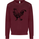 Rooster Camera Photography Photographer Kids Sweatshirt Jumper Maroon