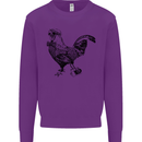 Rooster Camera Photography Photographer Kids Sweatshirt Jumper Purple