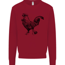 Rooster Camera Photography Photographer Kids Sweatshirt Jumper Red