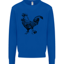 Rooster Camera Photography Photographer Kids Sweatshirt Jumper Royal Blue