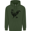 Rooster Camera Photography Photographer Mens 80% Cotton Hoodie Forest Green