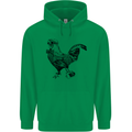 Rooster Camera Photography Photographer Mens 80% Cotton Hoodie Irish Green