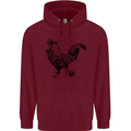 Rooster Camera Photography Photographer Mens 80% Cotton Hoodie Maroon